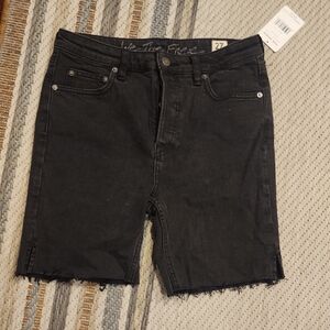 Free People Black Jean Shorts
